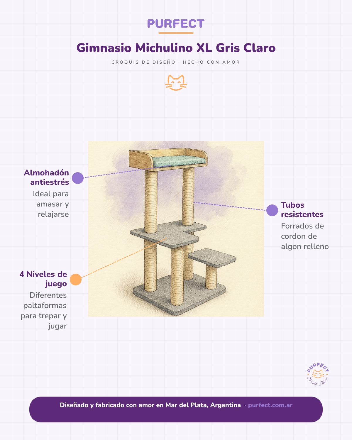 Beneficios Gimnasio Michulino XL Gris Claro
