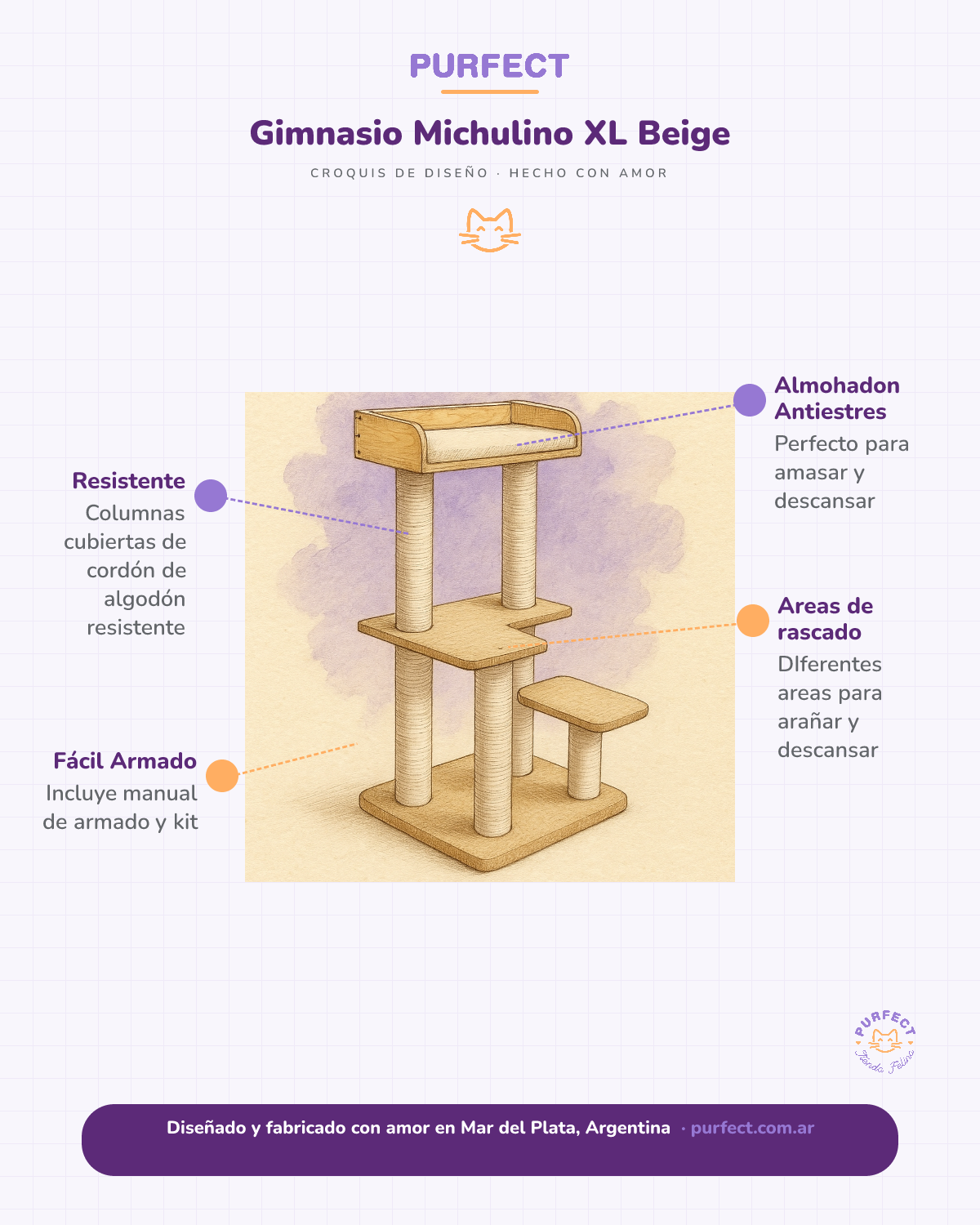 Beneficios Gimnasio Michulino XL Beige